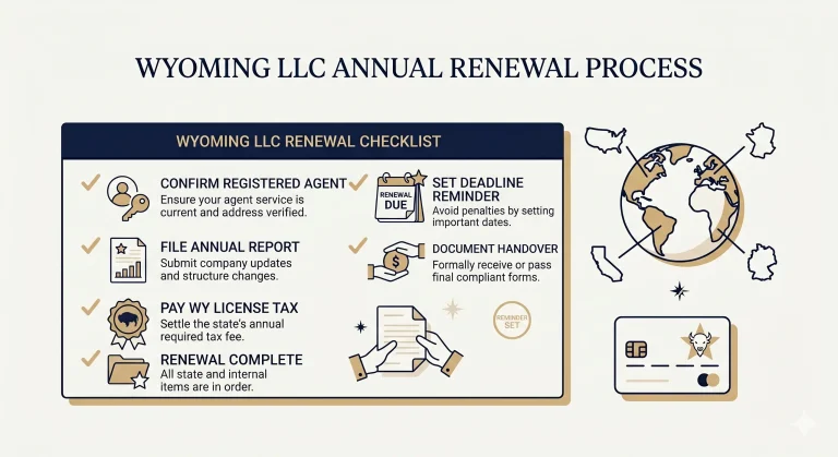 Wyoming LLC annual renewal checklist for non-US owners